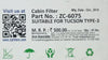 ZC-6075 AC FILTER TUCSON TYPE 3