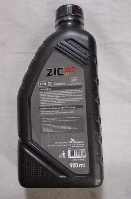 ZIC bike Engine Oil 10W30 900ML  Engine Oil For Bike 4T 10W30 900 ML