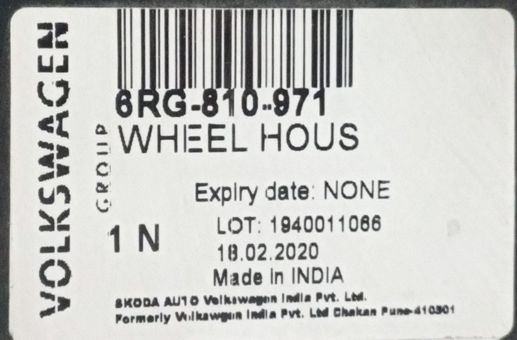 6Rg810971 Rear Fender Lining Polo Left Side Spare Parts