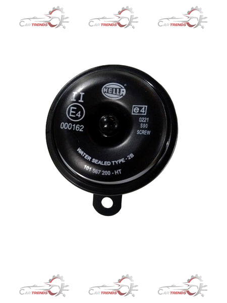 CarTrends high-pitched horn assembly spare part, showing the detailed metal horn component with mounting brackets.