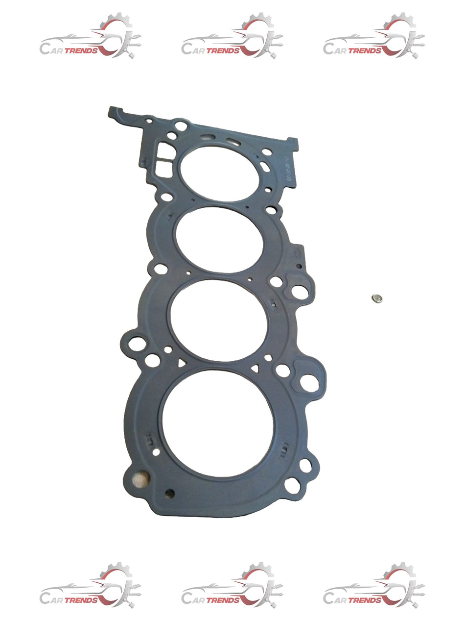 Hyundai cylinder head gasket, spare automotive part, showing metallic gasket with sealing edges and bolt holes.