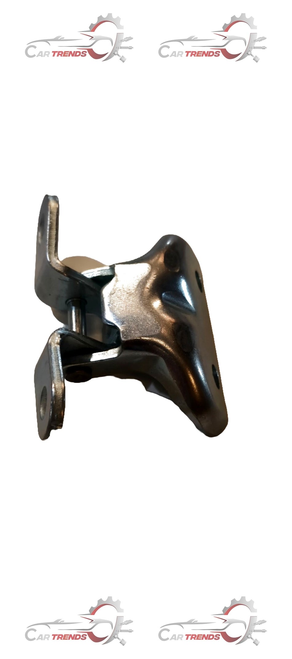 Hyundai Aura right upper rear door hinge spare part by CarTrends, showing the metal hinge component for vehicle repair.
