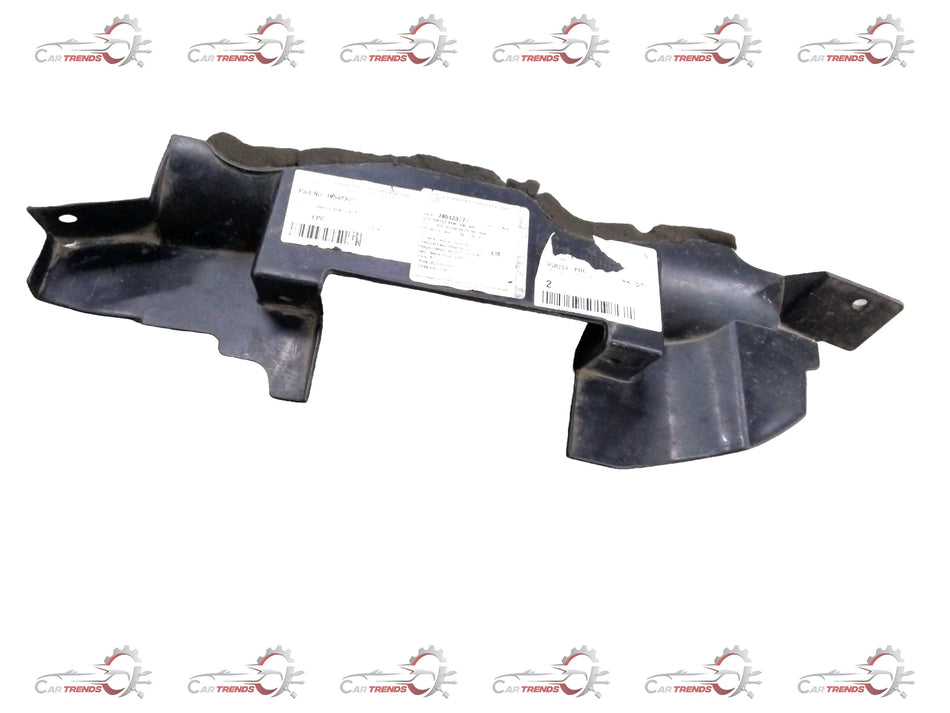 General Motors radiator air baffle assembly for Chevrolet Beat, showing the metal panel with mounting brackets and vent openings.
