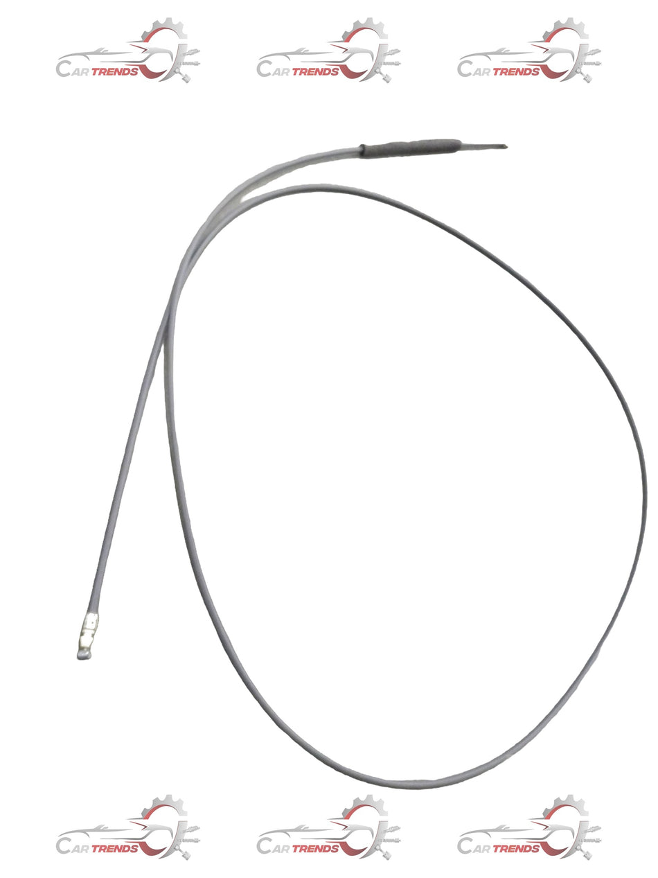 General Motors Chevrolet Aveo fuel filler cable part, showing the black rubber and metal connector for vehicle refueling.