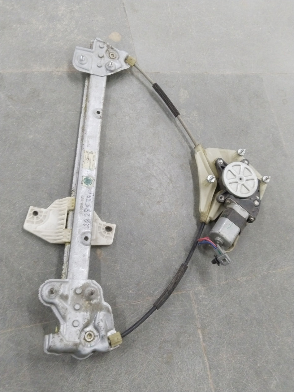 Front left window regulator assembly for Chevrolet Spark, GENERAL MOTORS electric window motor and hardware, authentic OEM part.