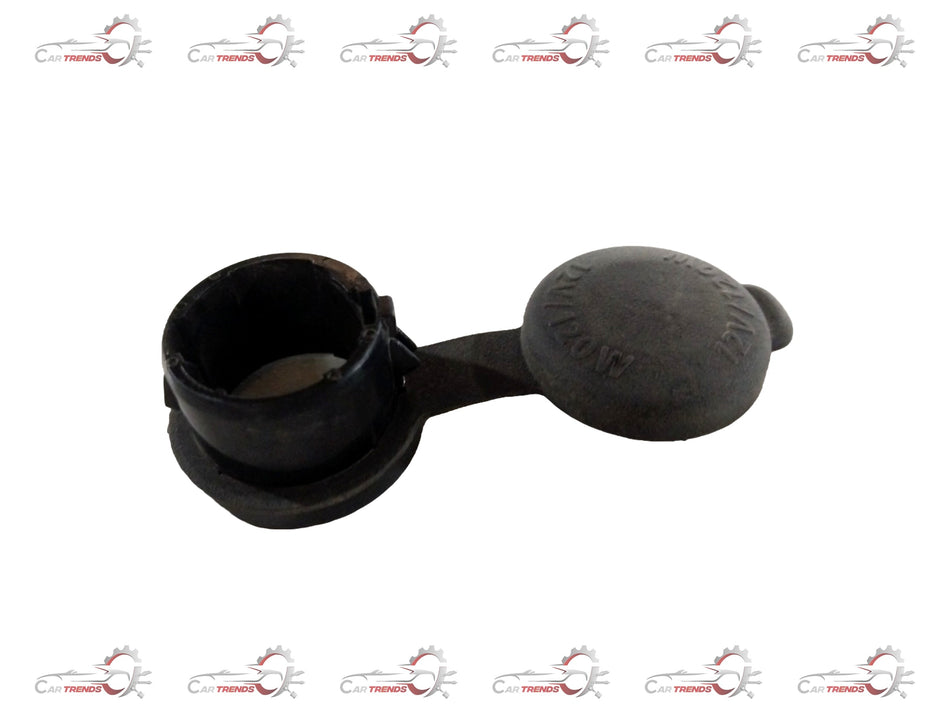 Maruti Suzuki socket cover for Alto, WagonR, Swift, and Baleno, showing the black plastic cover on a vehicle's wheel hub.