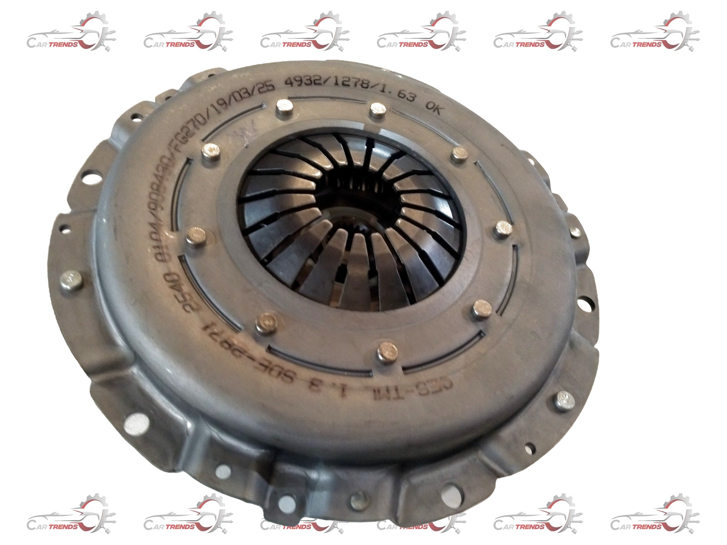 Fiat 1.3 SDE clutch set spare parts by Tata, showing clutch components and assembly on a clean surface.