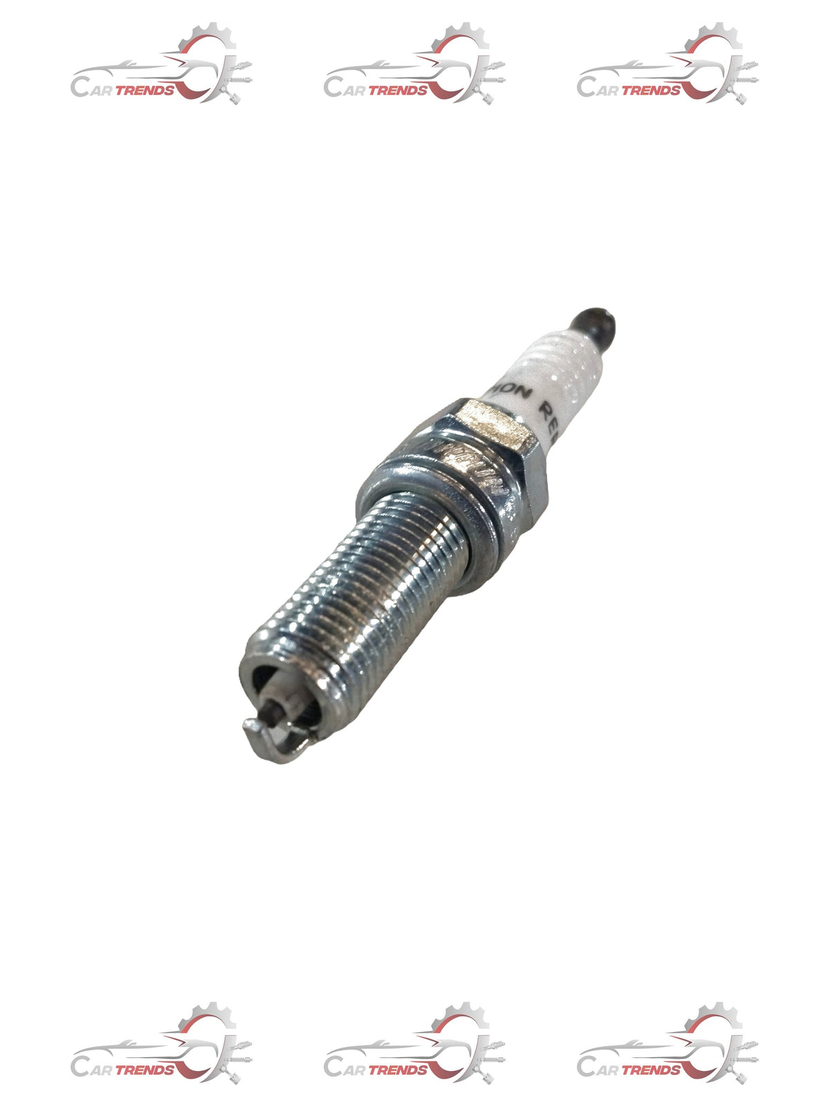 Hyundai Spark Plug Assembly Spare Part by CarTrends, close-up view showing metal connector and ceramic insulator.