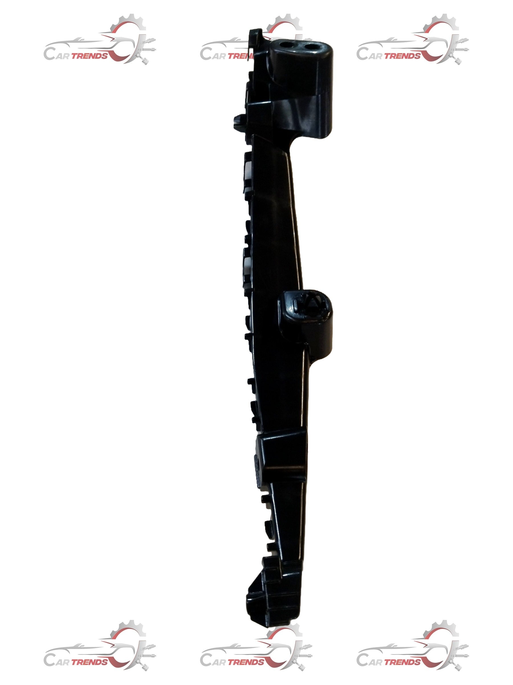Toyota retainer bumper for front bumper, CarTrends #52536WC001, shown in black plastic with mounting clips.