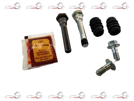 Maruti Suzuki sliding pin set 55850M60M00, automotive repair parts, metal pins with bolts and washers, close-up view