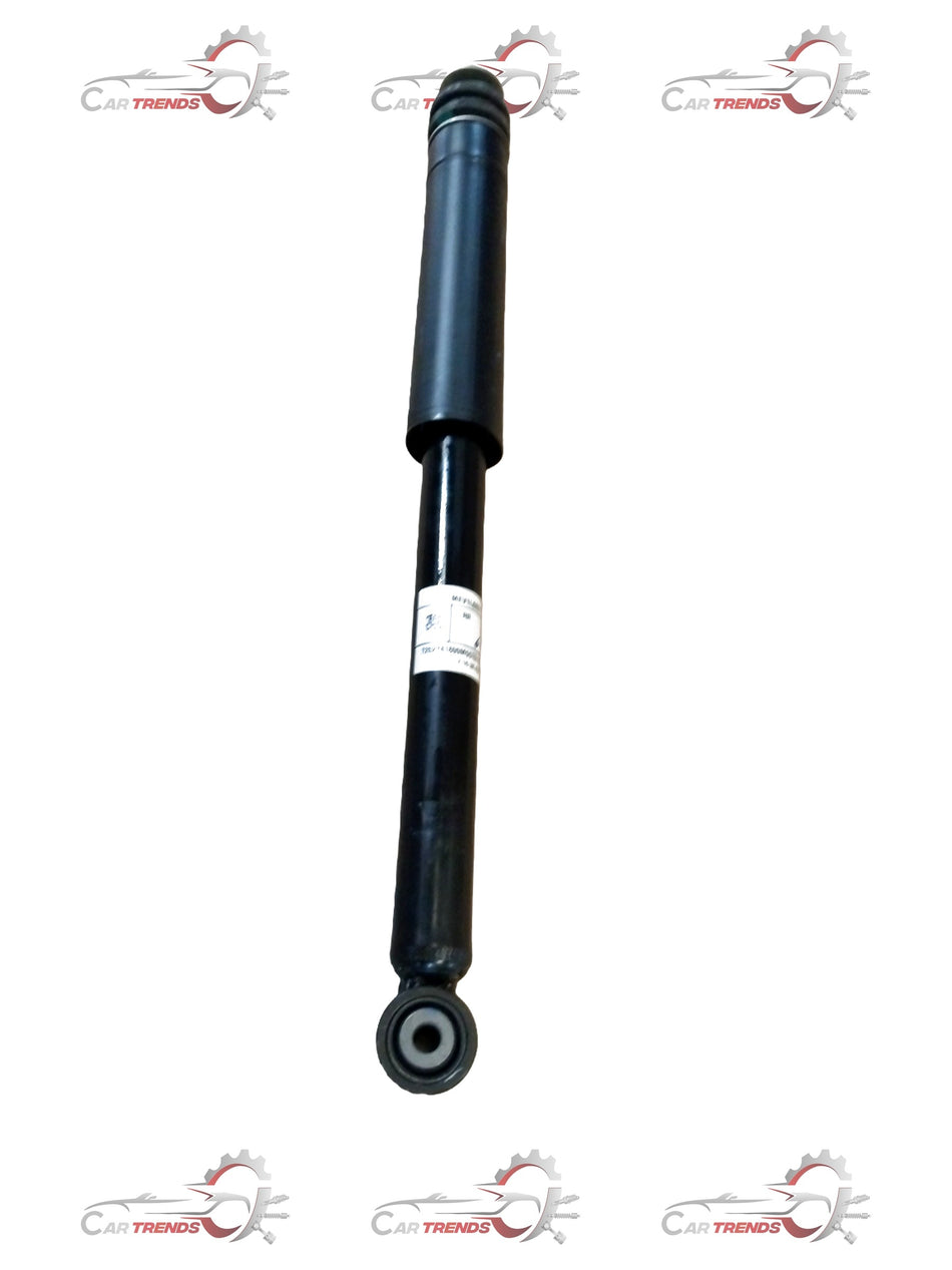 Maruti Suzuki Shocker rear shock absorber for Maruti Baleno vehicle, showing the black coil spring and mounting components.