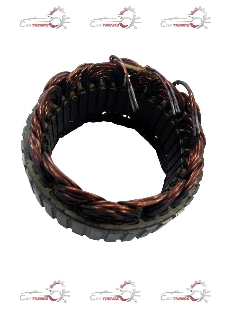 Chevrolet Optra 95A stator for petrol engine, general Motors part, shown in the image with metal coil and electrical components.