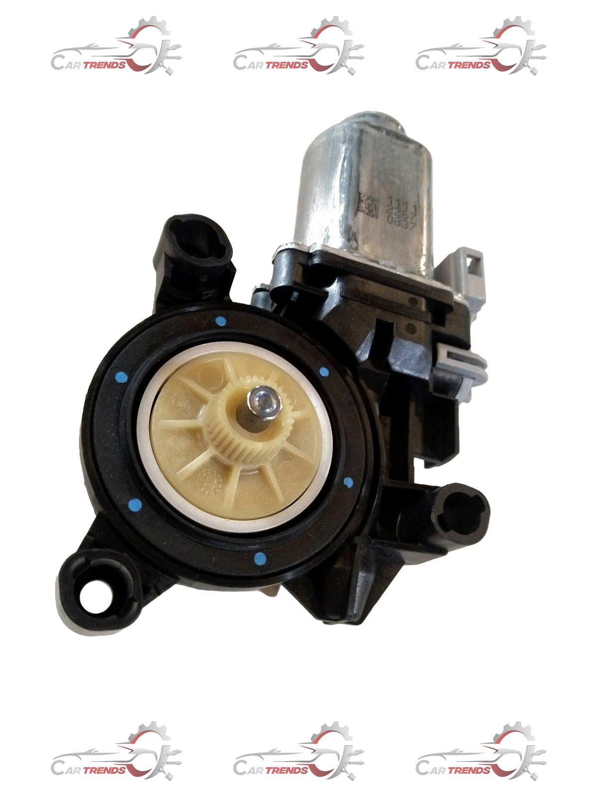 Volkswagen window motor for Tiguan, Tiguán, Taigun, Polo models, part #1S0959802, showing the black plastic and metal components.