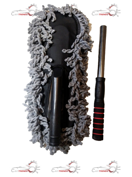 CarTrends car duster with a long handle and microfiber head for dusting vehicle exteriors and interiors.