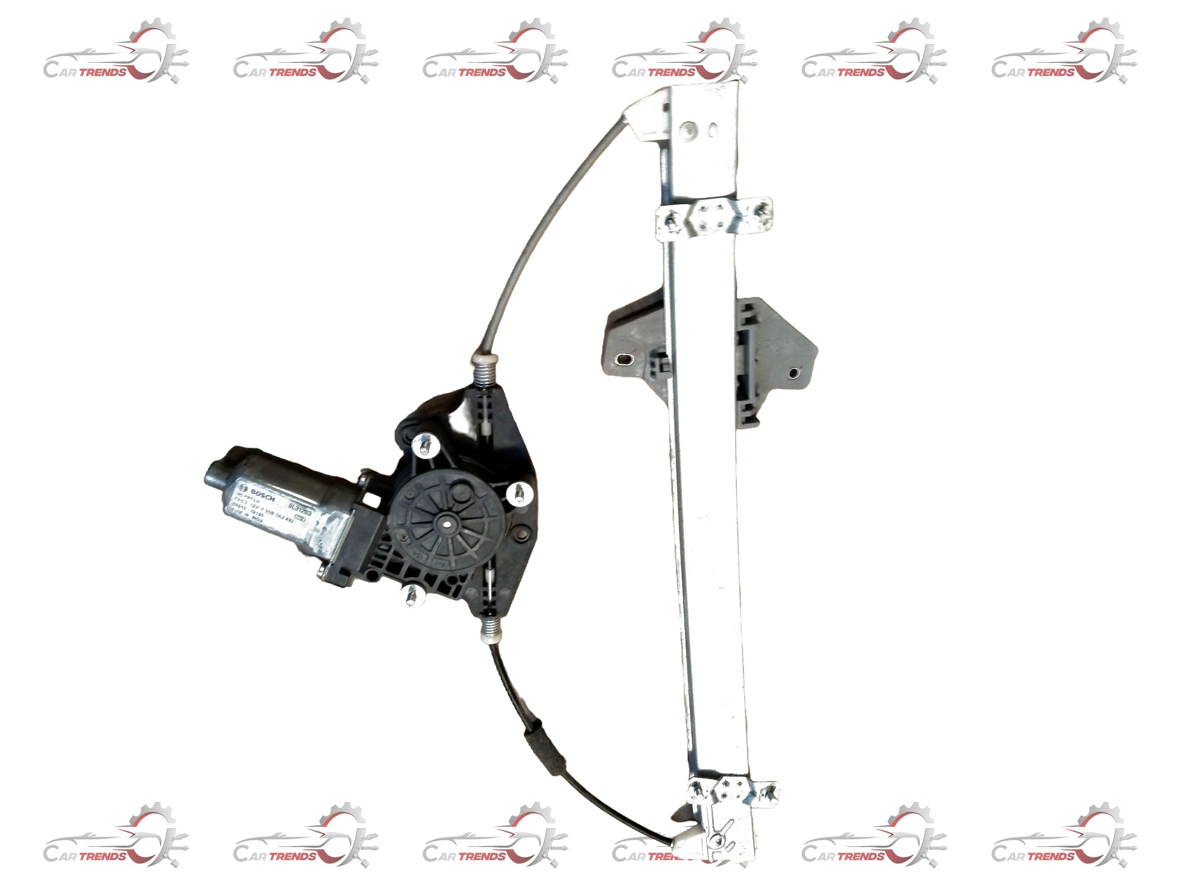 Hyundai Verna front door window lift regulator, automotive part, showing the mechanical components and assembly.