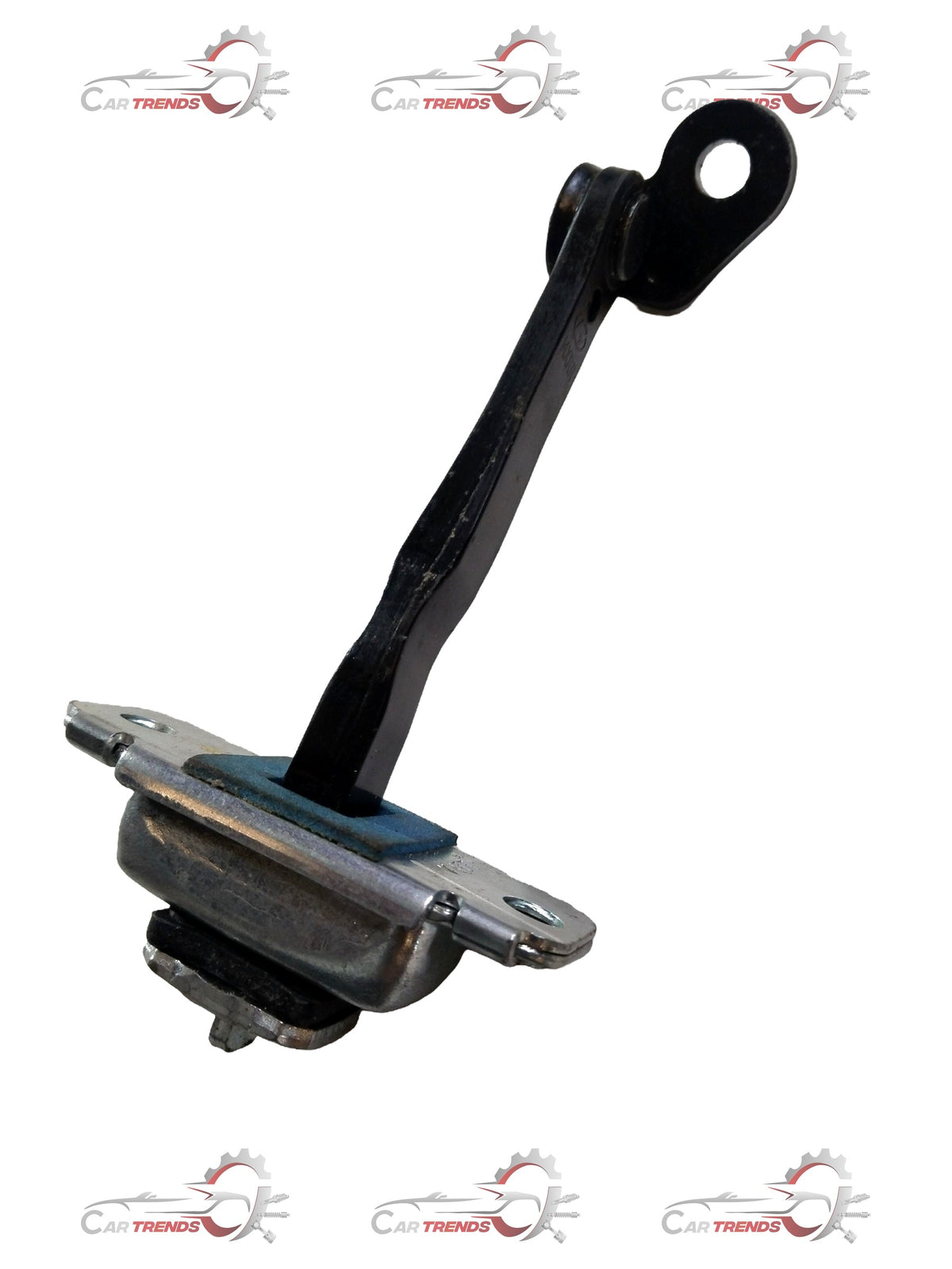Hyundai rear left door checker assembly, part #7948002000, showing the metal mechanism with attached components.