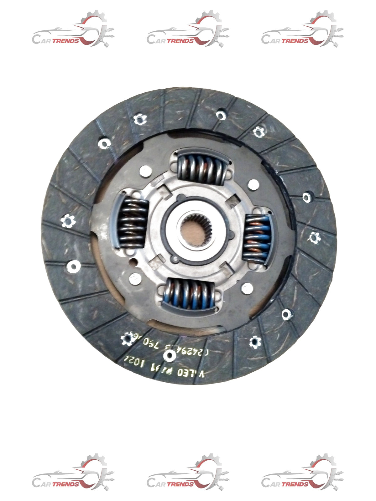 CarTrends clutch plate for i10 Era petrol engine, showing the circular metal spare part with mounting holes.