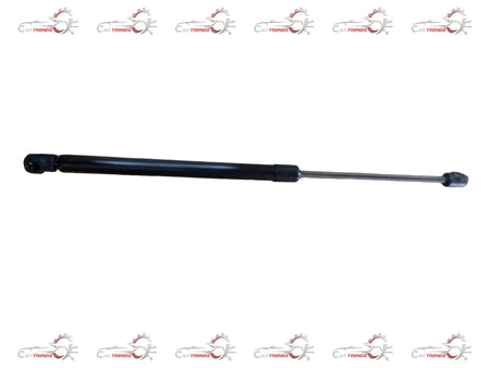 Mahindra gas strut hood support for XUV500 vehicle, showing the metal hydraulic lift in a close-up view.