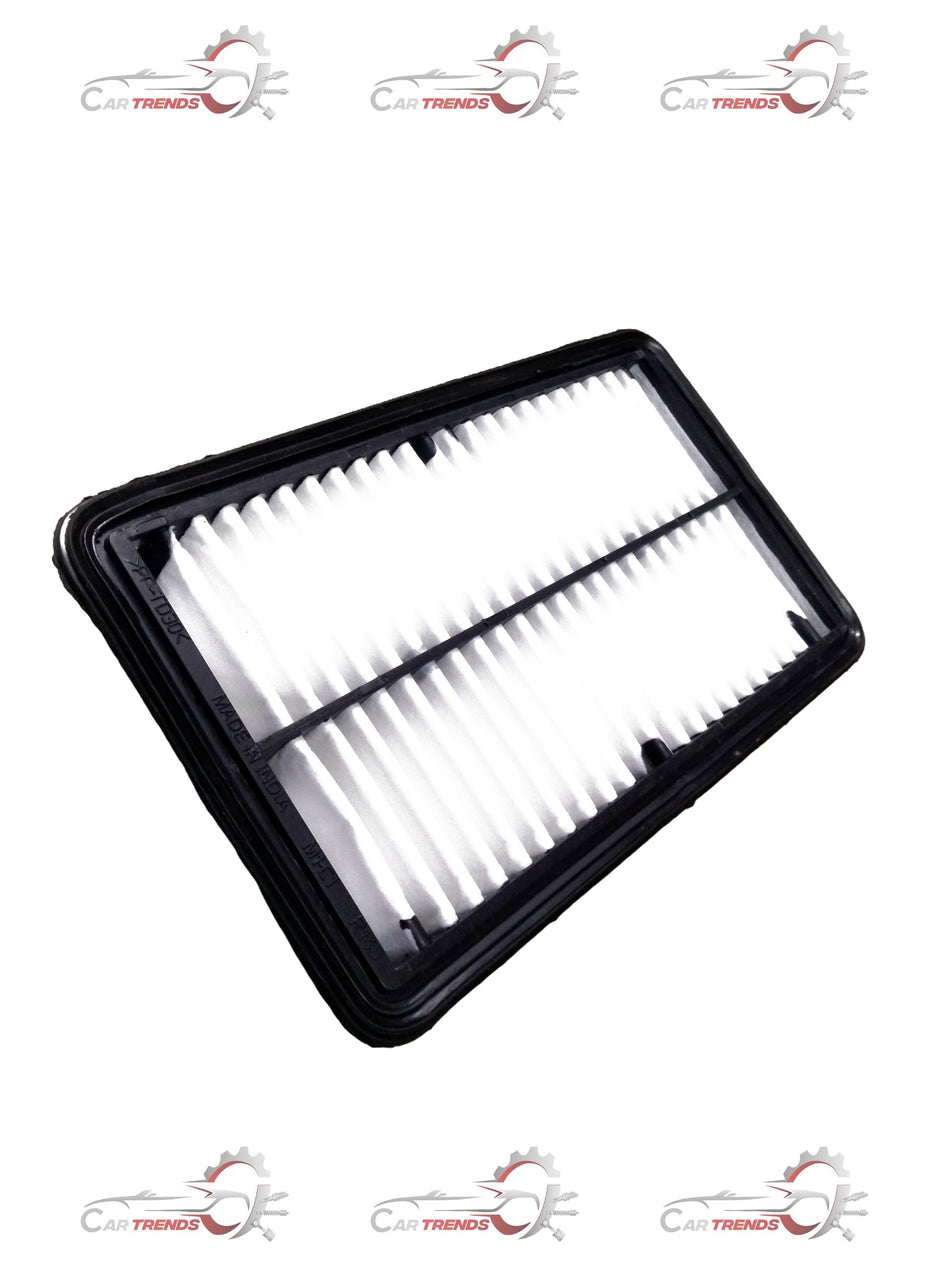 CarTrends Super Carry air filter with pleated design, showing the clean, white filter material suitable for vehicle air intake systems.