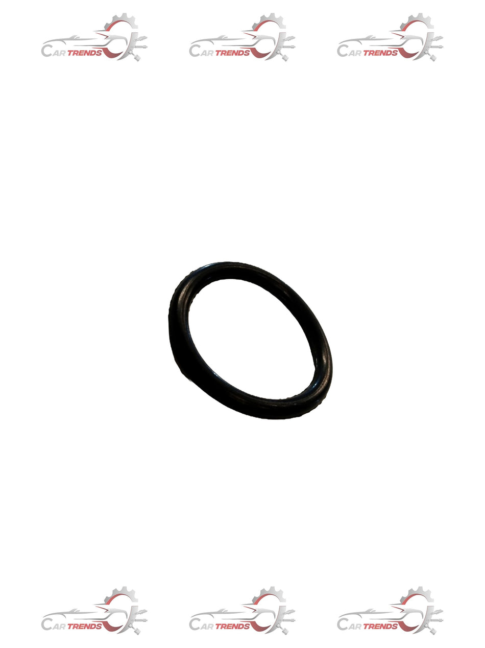 Maruti Suzuki O ring for Swift and Dzire vehicles, part #09280M28008, close-up of black rubber seal on a white background.