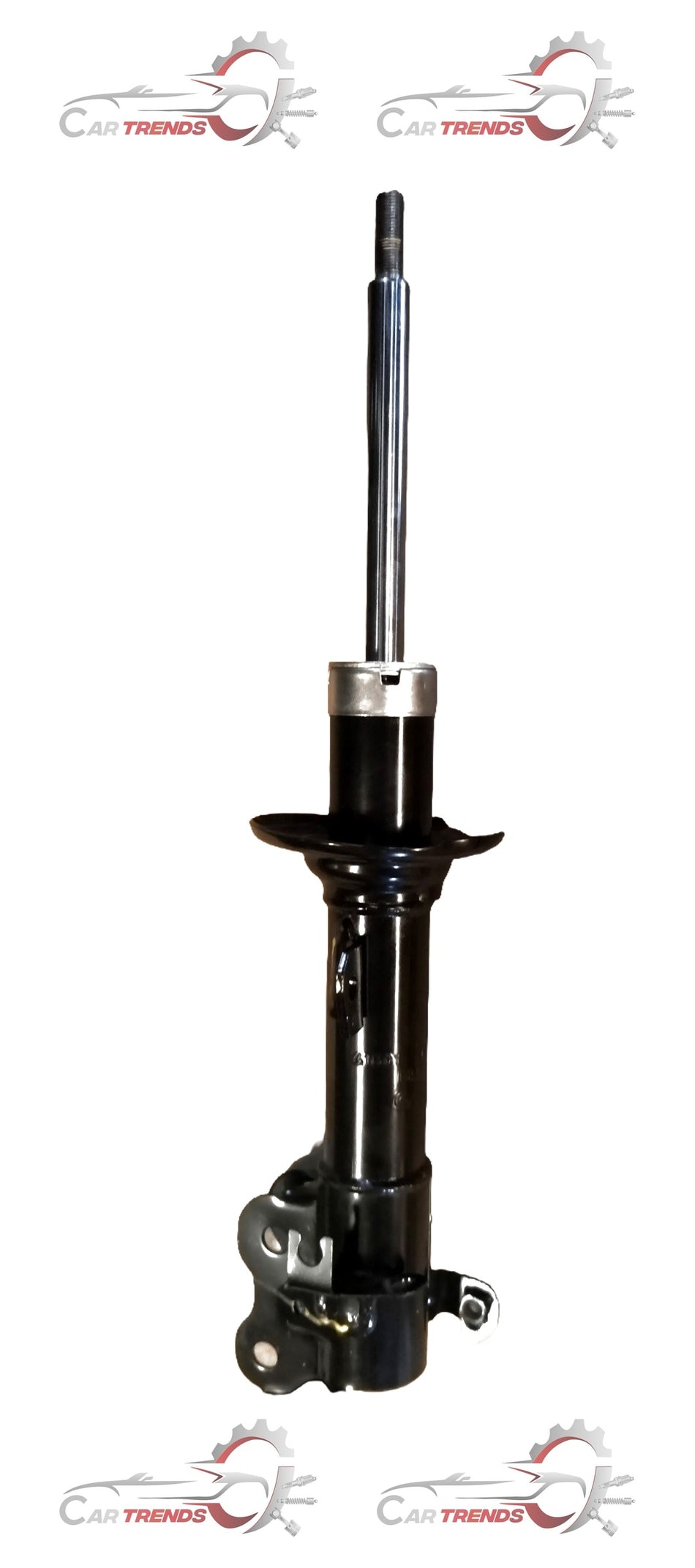 Maruti Suzuki front right strut assembly suspension for Swift, Baleno, Alto, WagonR models, showing the assembled shock absorber and spring.