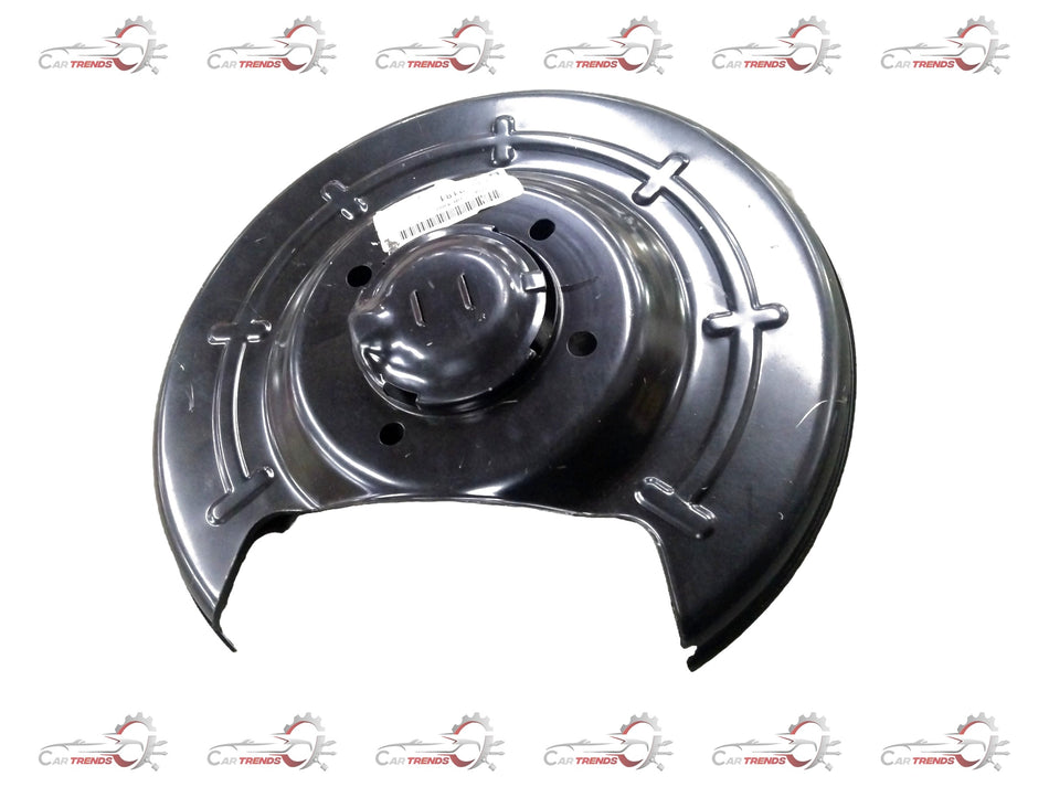 Rear shield brake for Chevrolet Cruze by General Motors, showing the black metal brake component with mounting points.