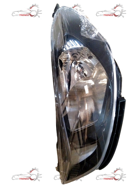 Hyundai Aura car headlamp by CarTrends, showing the clear lens and reflective interior for optimal illumination.
