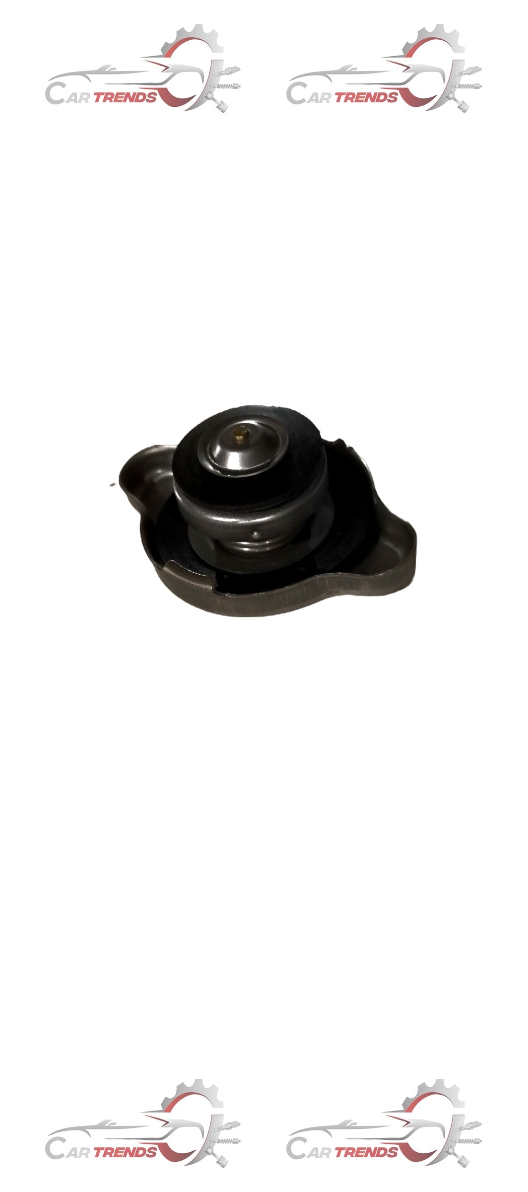 Suzuki Alto and A-Star radiator cap by CarTrends, spare part, showing the metal cap with spring mechanism and branding details.