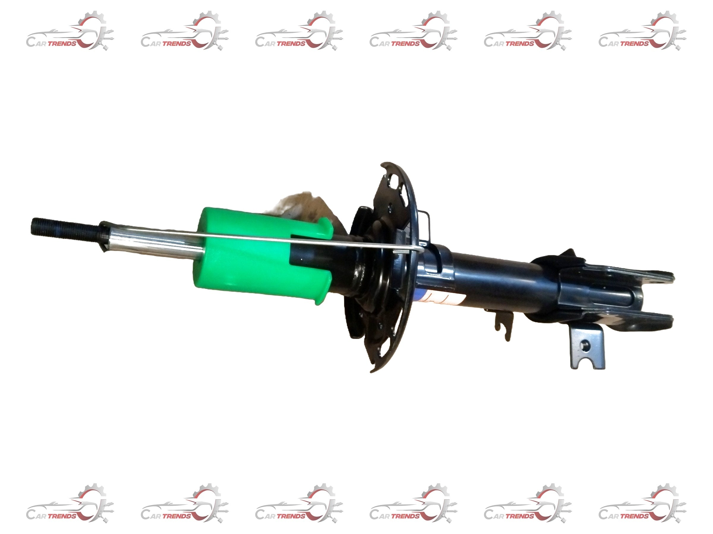 Front suspension strut assembly for Maruti Suzuki vehicle, showing metal components and mounting points.