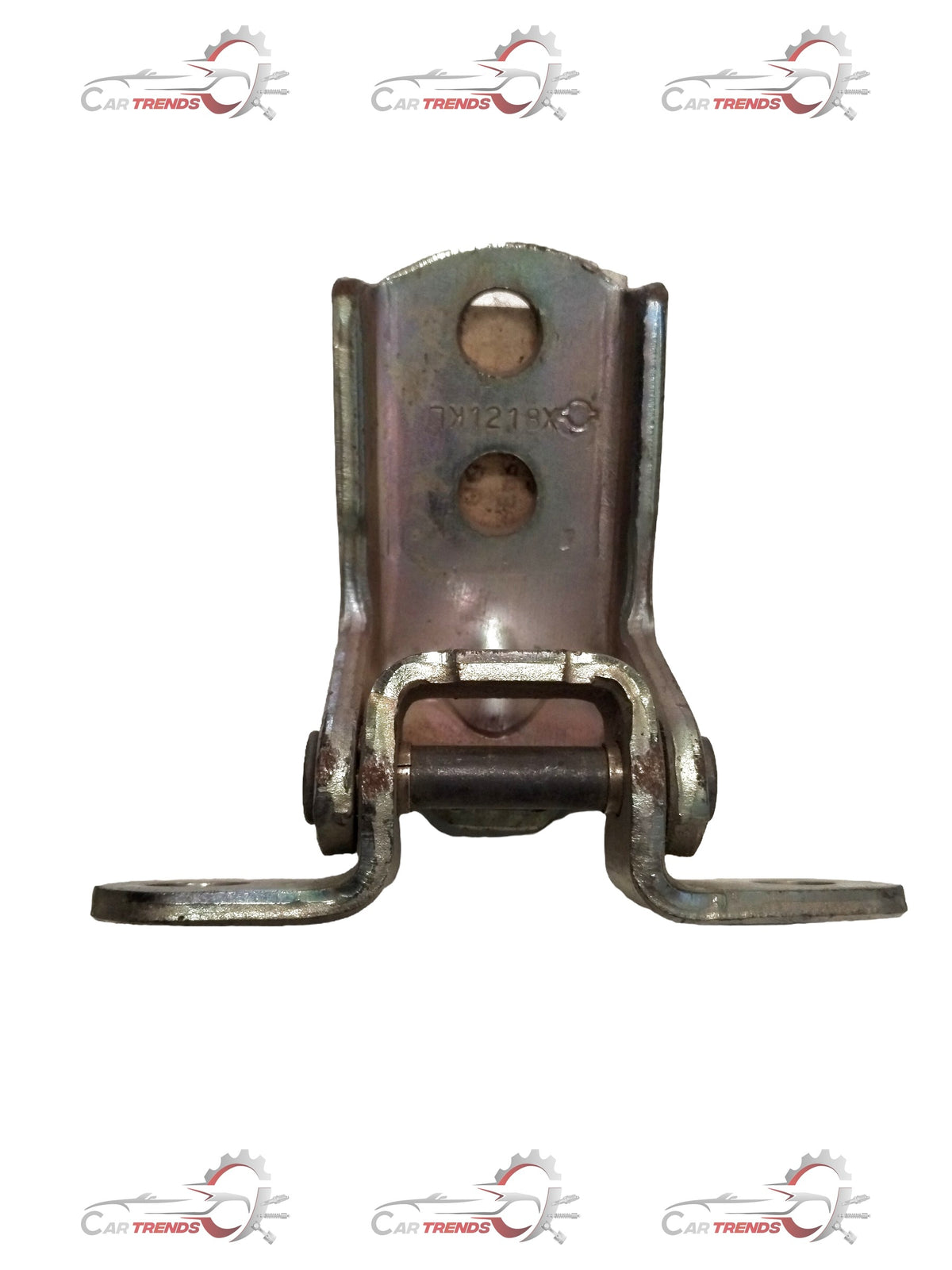Rear door hinge assembly for Datsun Go by CarTrends, showing the metal hinge with mounting points and components.