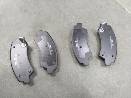 Front brake pad for Hyundai Creta, Alcazar, Seltos, Kia Carens by CarTrends, showing the brake pad with mounting features.
