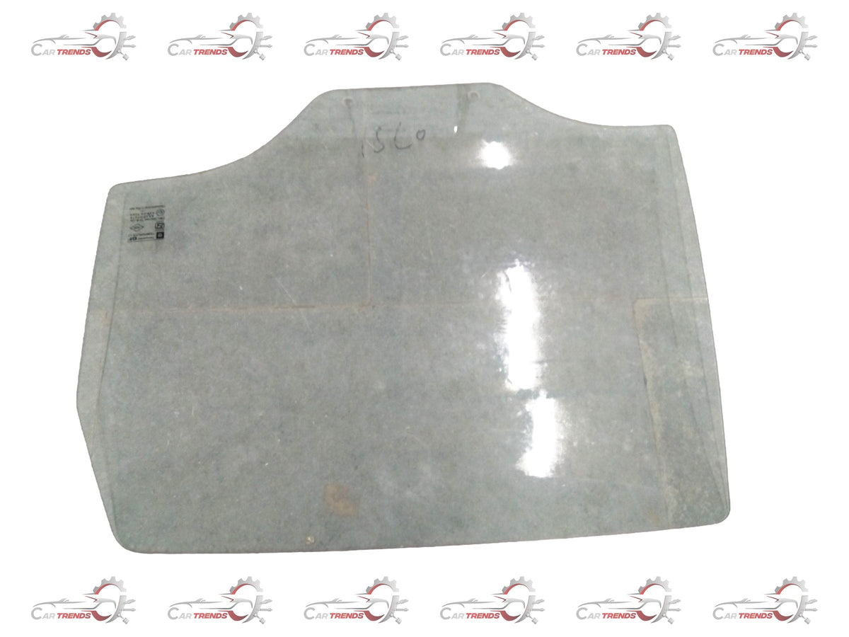 Chevrolet Aveo glass drop window rear door, driver side (LH) by CarTrends, showing the tinted glass and door frame.