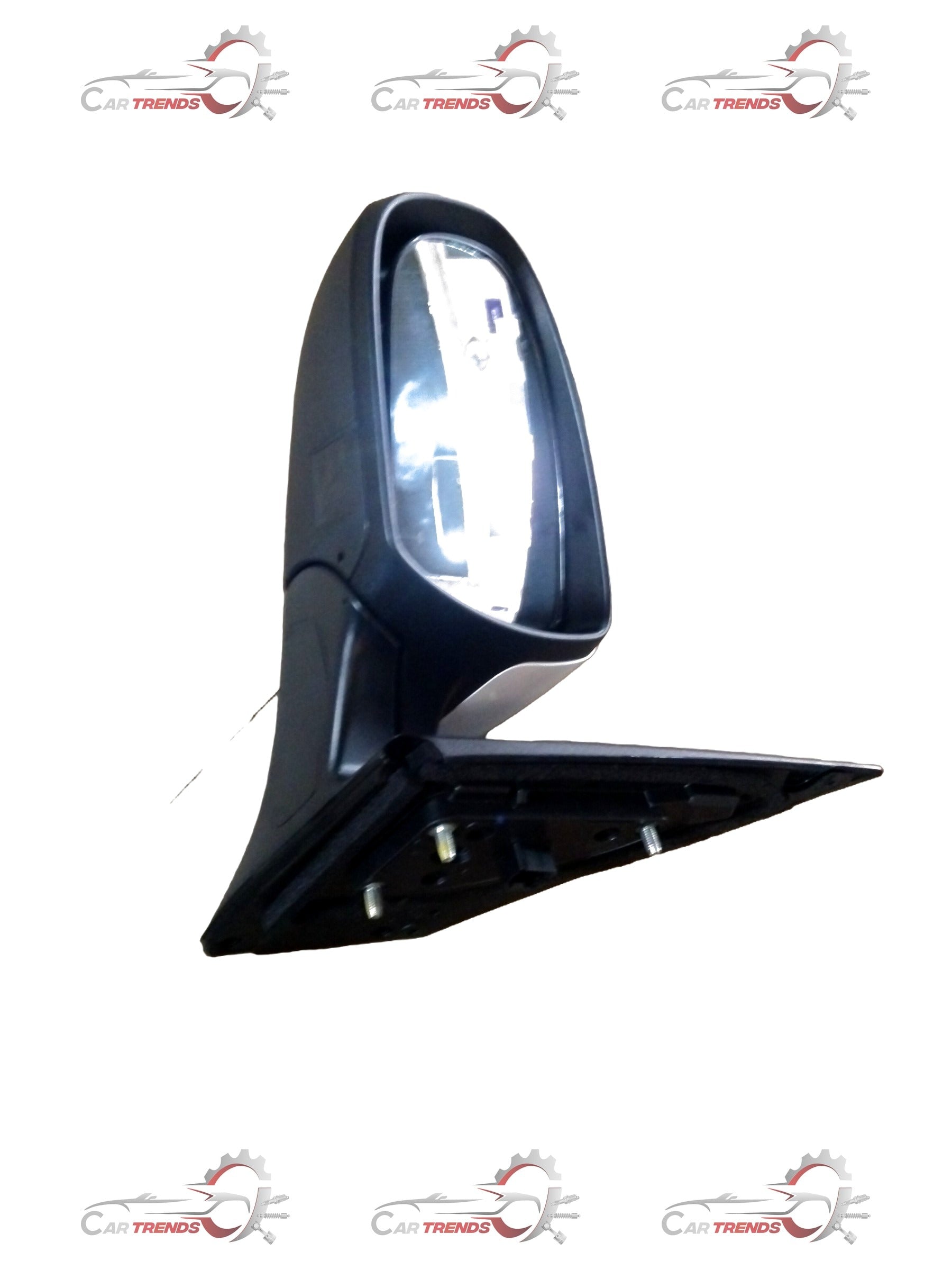 Hyundai I20 Elite outside rear view mirror LH side, CarTrends replacement part, showing mirror and mounting bracket.