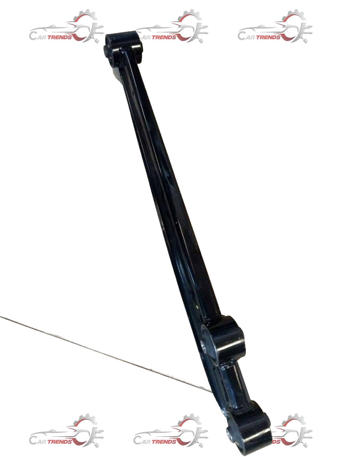 Maruti Suzuki rear right arm assembly trailing for Baleno, part number #46201M79G60, shown in close-up view.