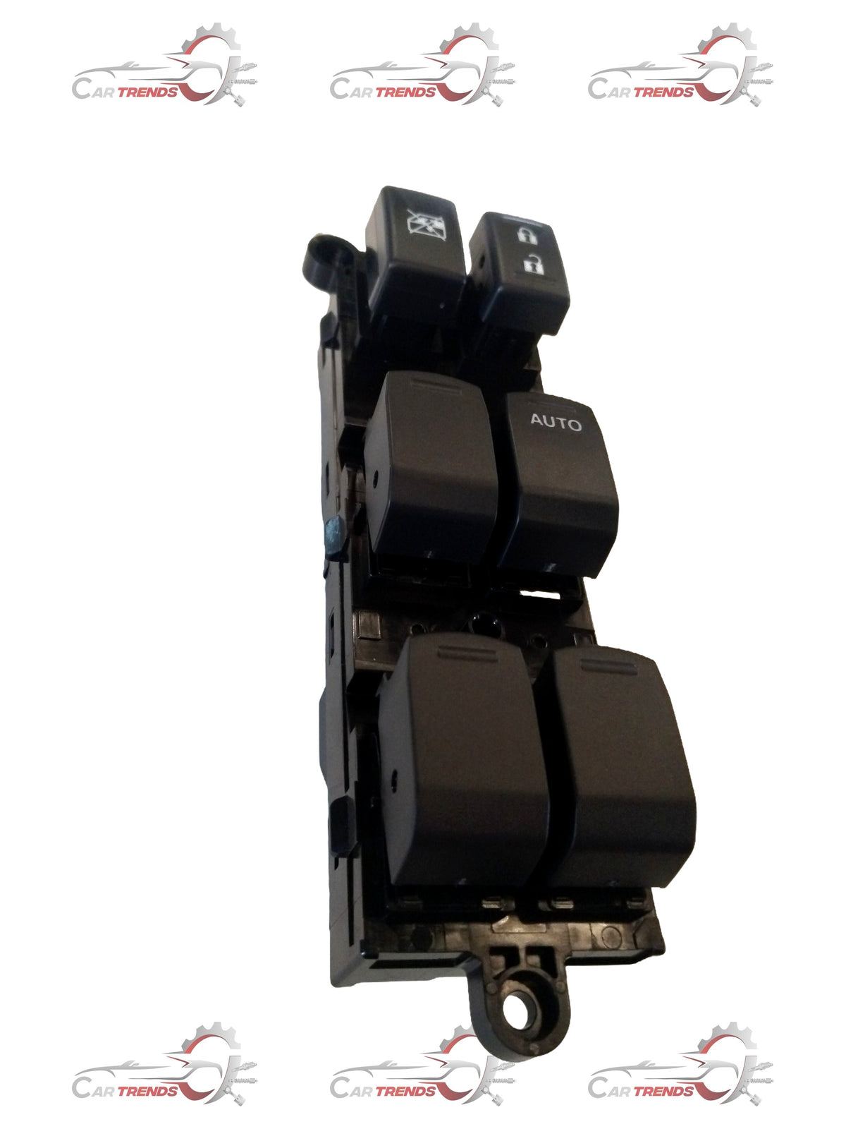 Maruti Suzuki power window main switch assembly for Swift, Baleno, Brezza, Alto models, shown in a close-up image.