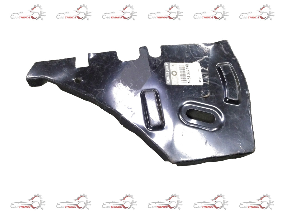 Renault Duster rear closure part by CarTrends, showing the black plastic component with mounting details and part number #745337398R.