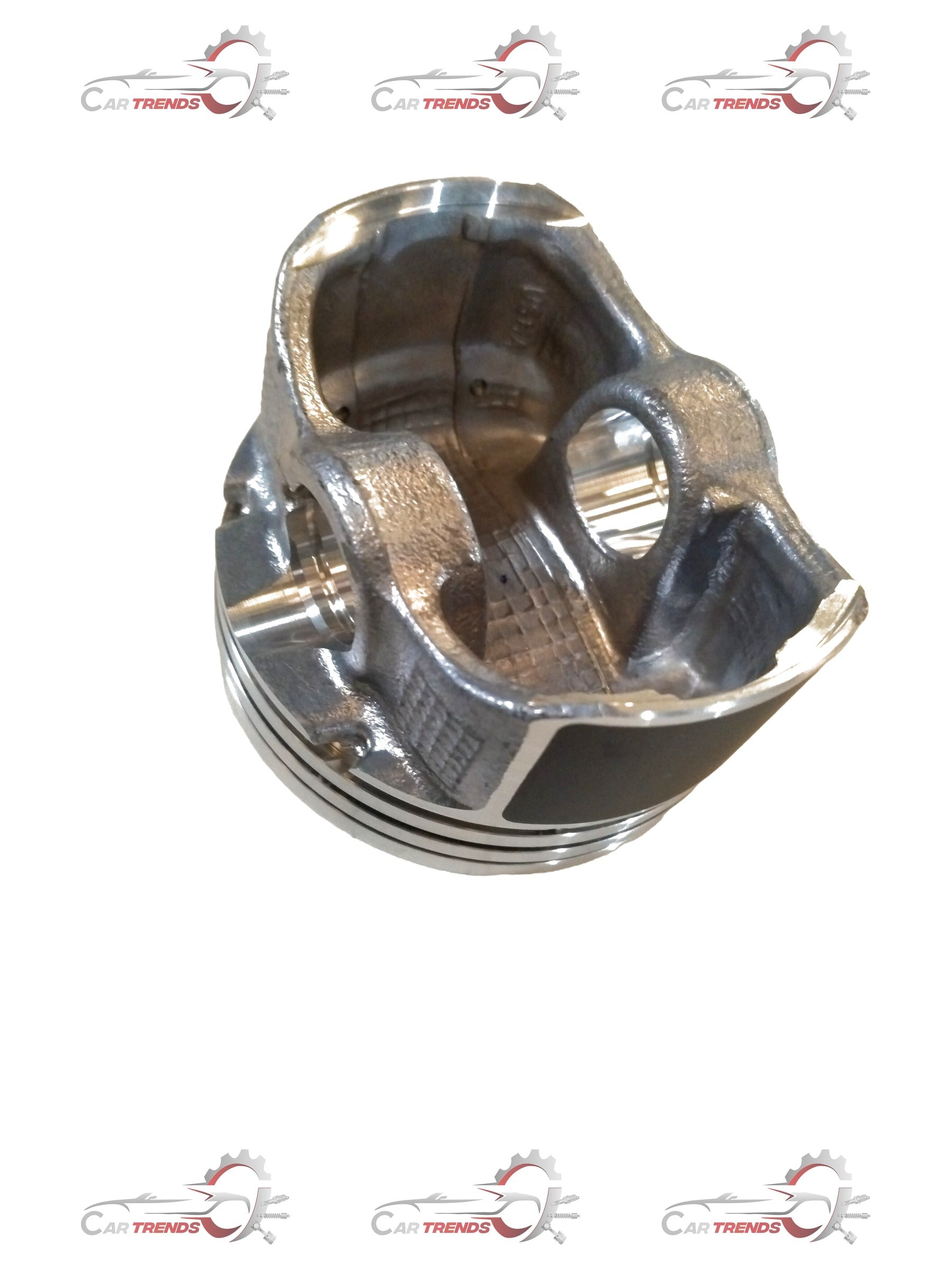 Maruti Suzuki piston for Baleno, Ignis, Swift, and Dzire engine, showing a close-up of the metallic piston component.