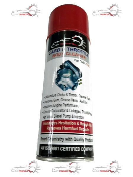 CARTRENDS throttle body cleaner in a 500ml spray bottle, designed for all car types and variants, with a white label and spray nozzle.
