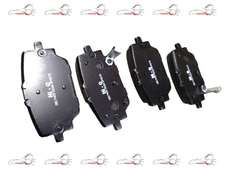 Rear brake pad for Mahindra Scorpio N and Thar 5D by CarTrends, showing the new brake pad with detailed metal components.