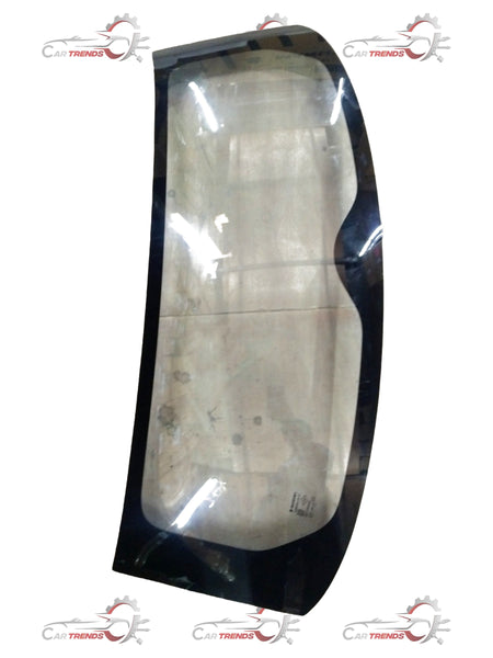 Maruti Suzuki Swift glass back door window component, clear and intact, designed for rear door installation.