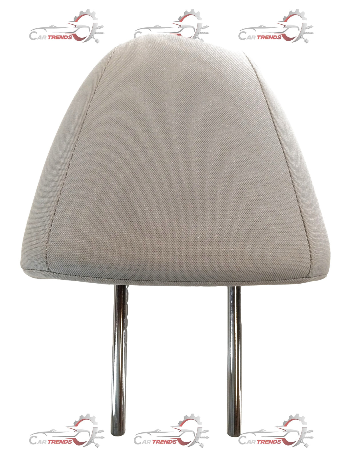 Nissan Micra headrest assembly by CarTrends, showing the adjustable headrest with mounting hardware and fabric cover.