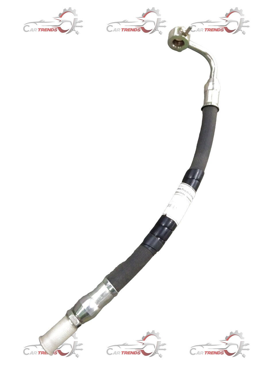 Power steering gear inlet hose assembly for Chevrolet Tavera engine, branded GENERAL MOTORS, with metal fittings and rubber hose.