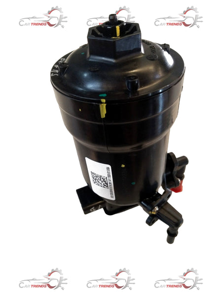 Mahindra fuel filter #0305DBH00181N for Mahindra vehicles, showcasing the black and metal components of the fuel filter.
