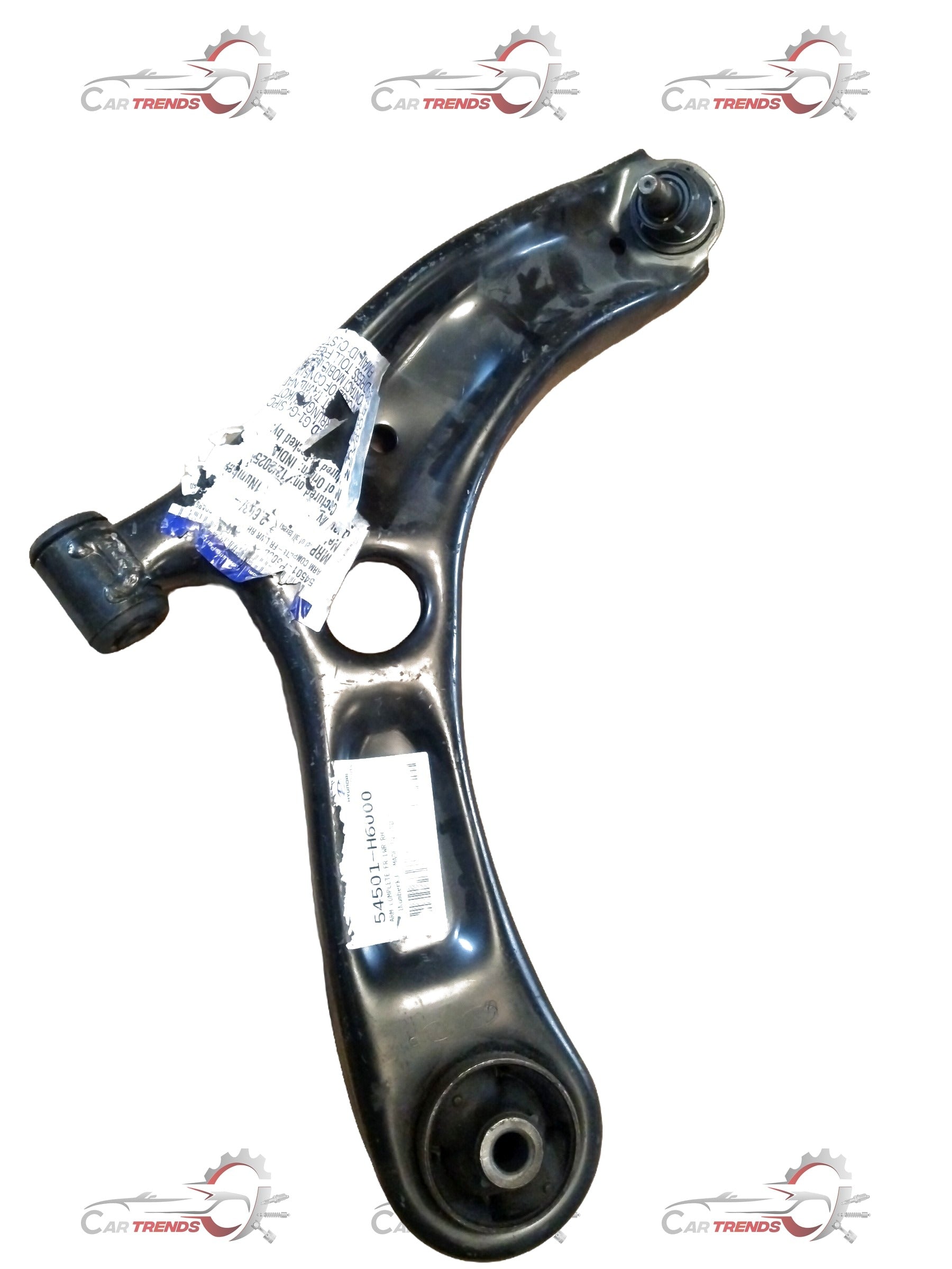 Hyundai arm track control Verna Next Gen RH part by CarTrends, showing the black plastic component with mounting points.