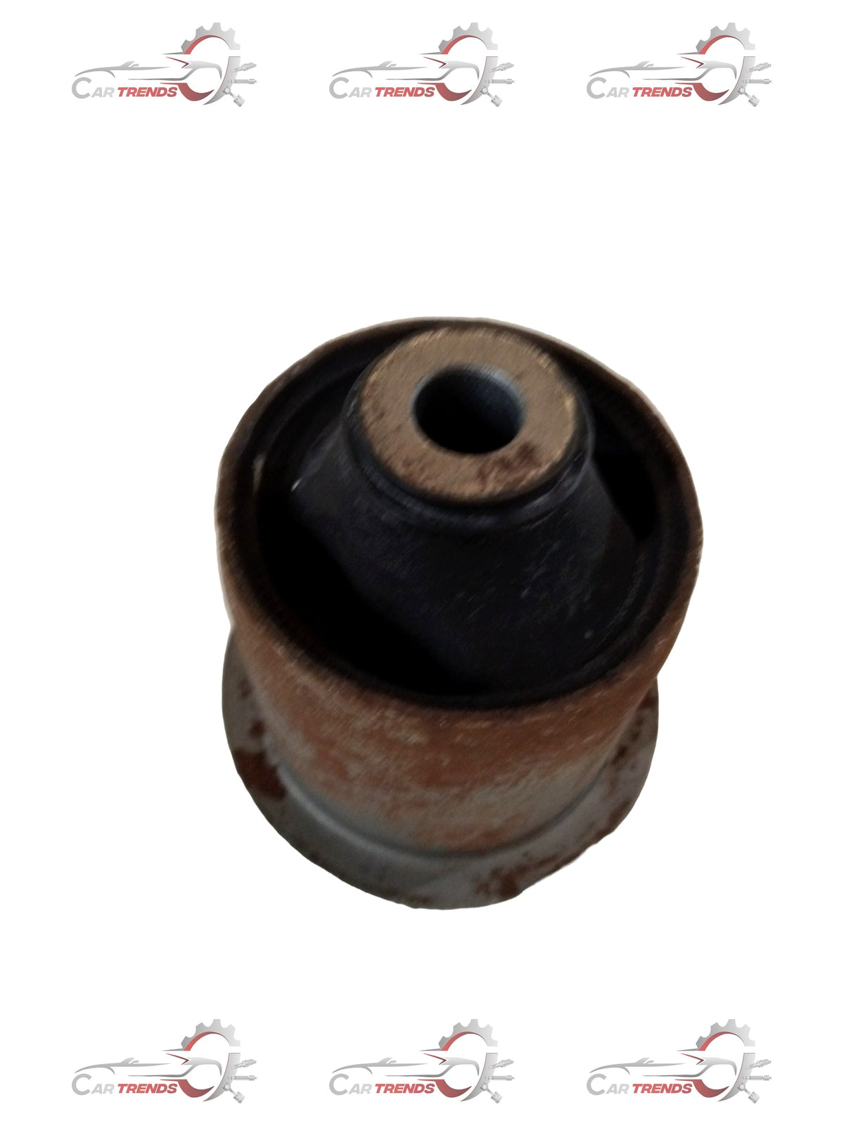CarTrends trailing arm bushing spare part with metal and rubber components for vehicle suspension.