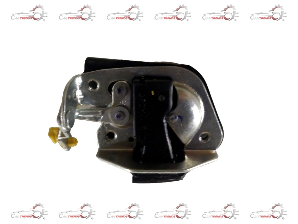 Maruti Suzuki Baleno right latch assembly part #82301M83B00 with metal components and mounting points, close-up view.