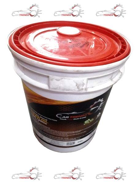 CARTRENDS 75w90 car gear oil in a 20-liter pack, suitable for all car variants, shown in a large container.
