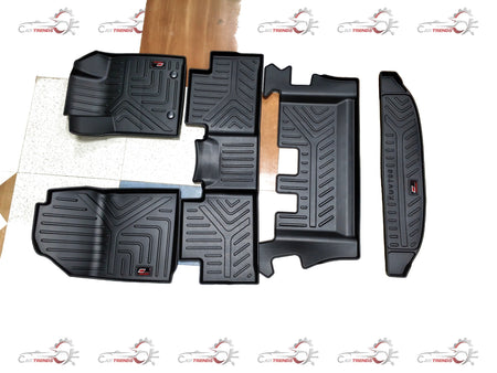 Gfx Lifelong Mats XUV-700 onwards 7-seater floor mat, custom-fit automotive interior protection, dark textured surface.