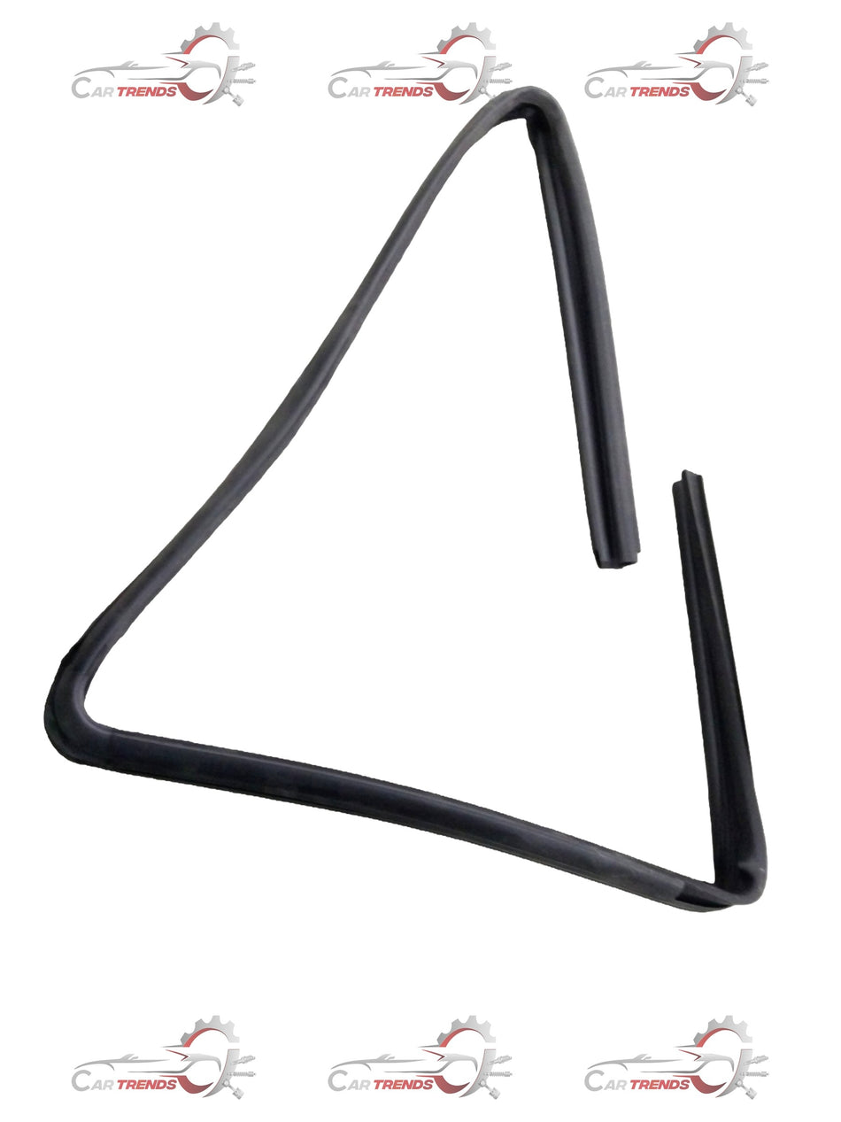 Weatherstripping door and window seal for Chevrolet Enjoy by General Motors, shown in close-up with black rubber material.