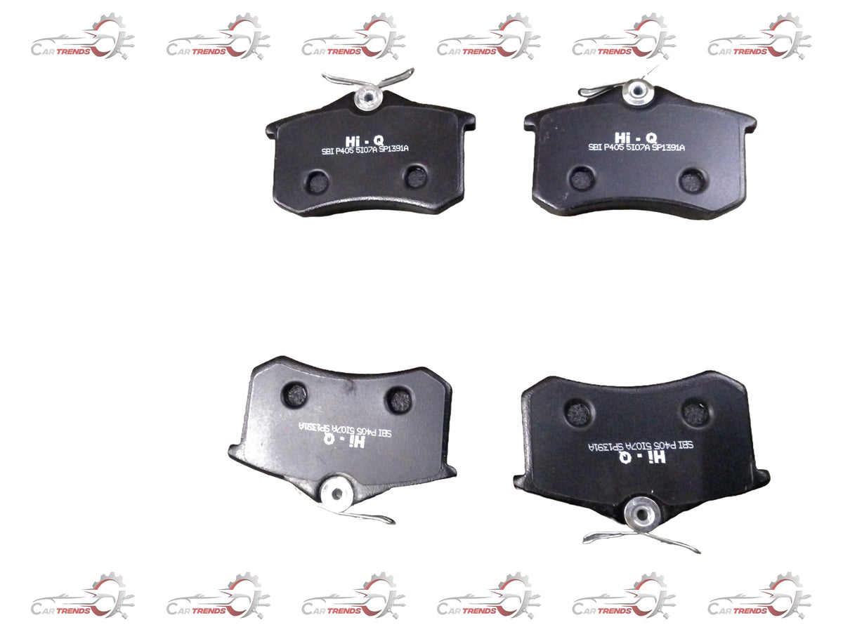 Rear brake pad for Audi A1, A3, Skoda Octavia, Laura, Jetta, Beetle, Rapid, and Yeti by CarTrends, showing the brake pad.